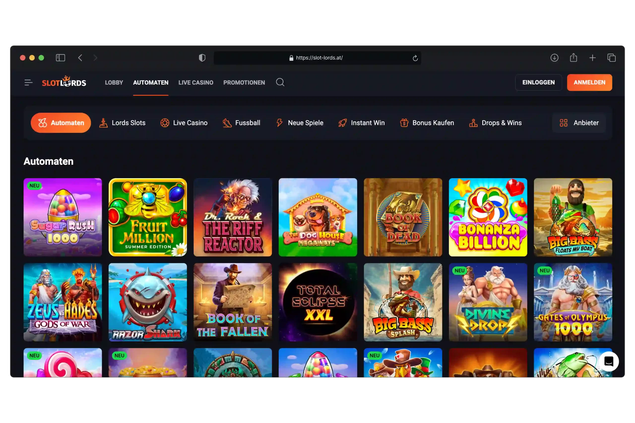 SlotLords Casino Games